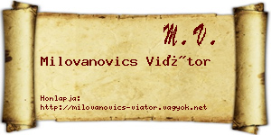Milovanovics Viátor névjegykártya